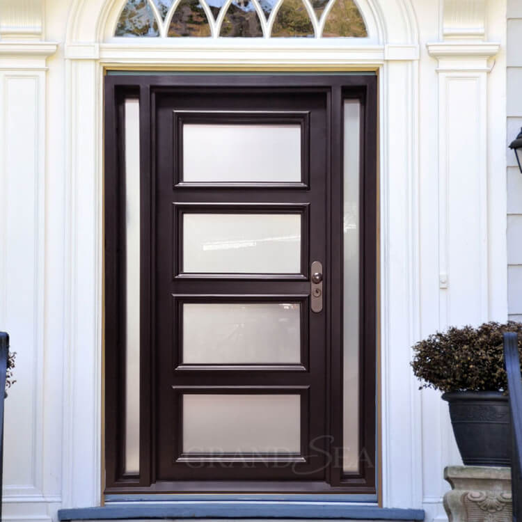 wrought iron doors with sidelight