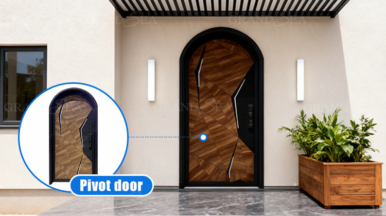 aluminium pivot entrance doors