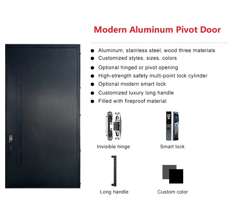 aluminum oversized pivot door