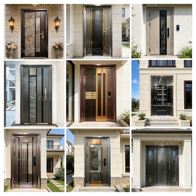 Stainless steel entrance door