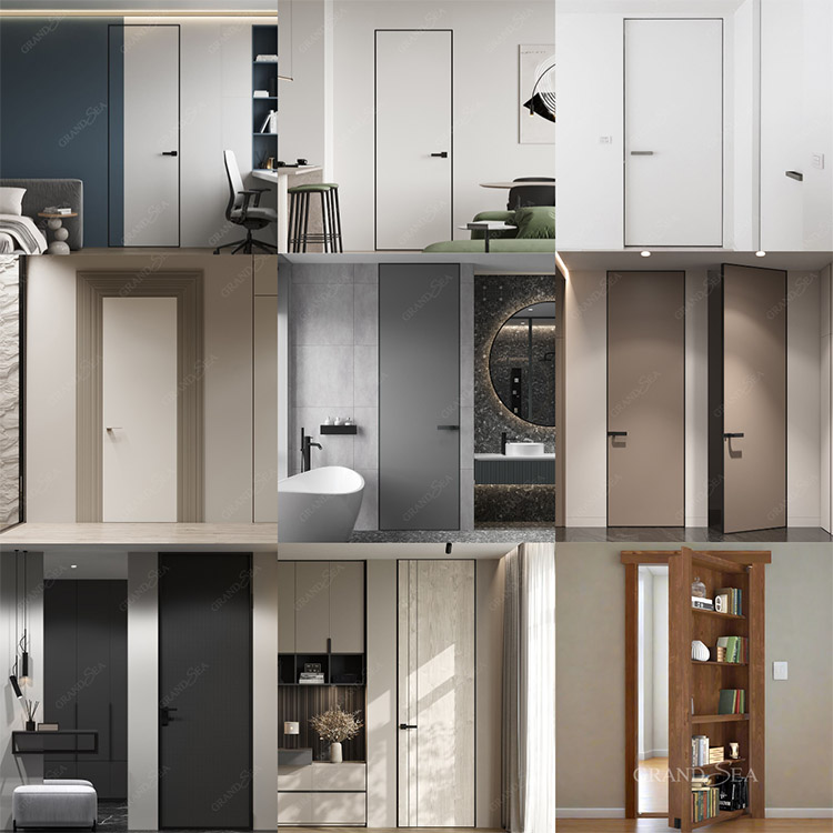 frameless door design invisible door