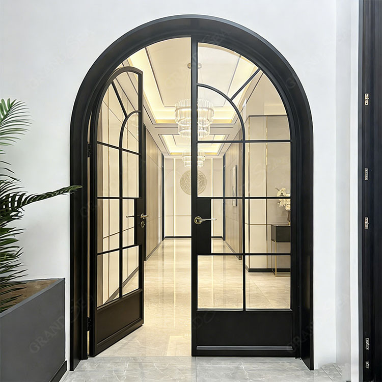 arched glass interior door