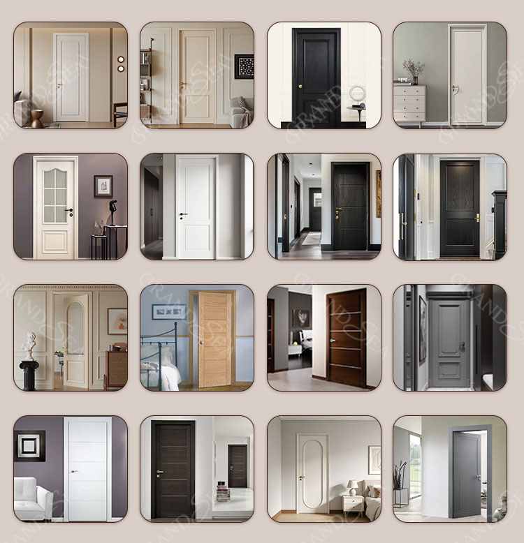 modern wood veneer interior door