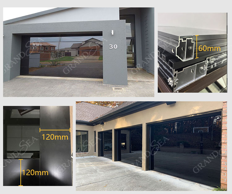 tinted glass garage door
