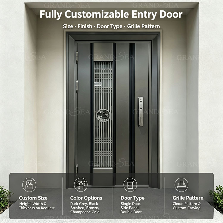 minimalist stainless steel Exterior door minimalist stainless steel Exterior door