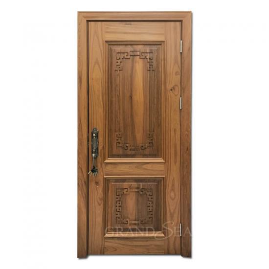 porta principal de madeira de teca sólida