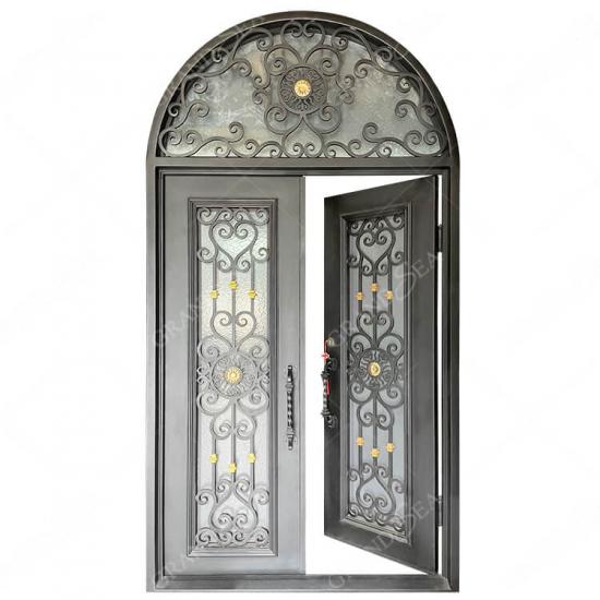 arched top wrought iron doors
