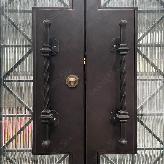 wrought iron front entry door
