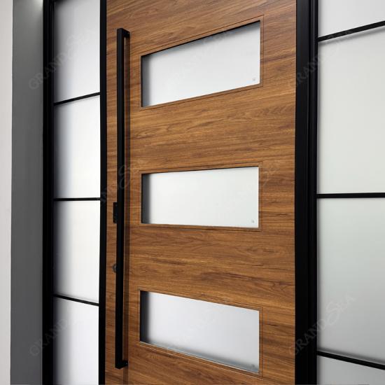 wooden front door carving