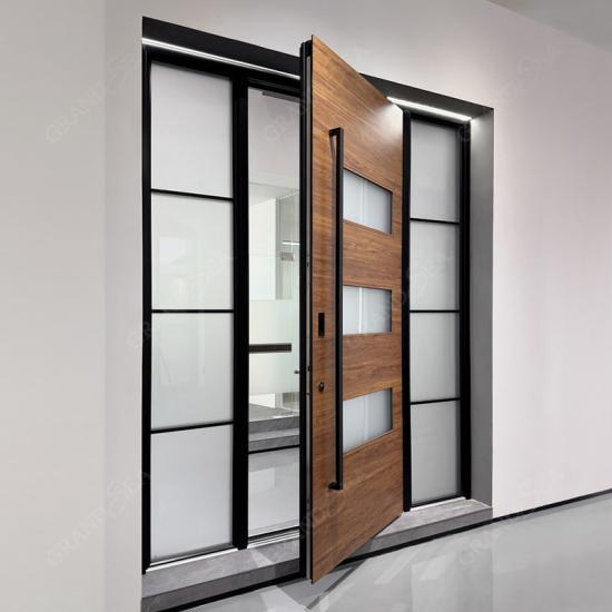 wooden front door carving