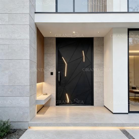 porta pivotante externa de alumínio