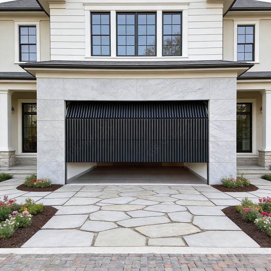 porta de garagem seccional de alumínio