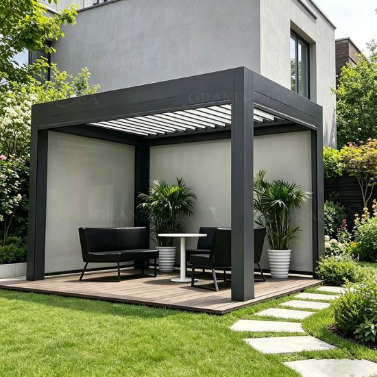 Gazebo bioclimático para pátio externo