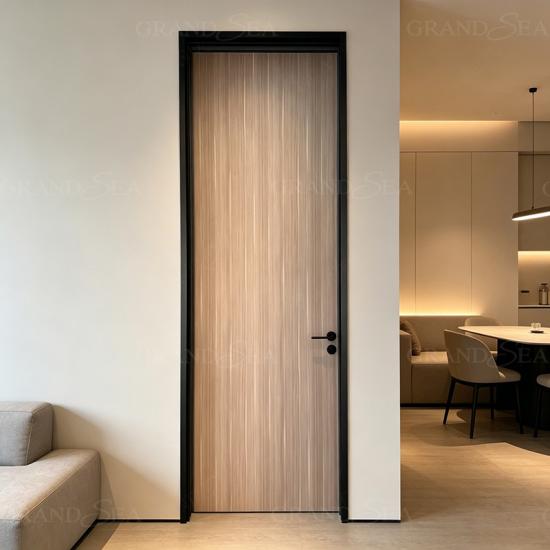 Porta minimalista embutida para casa