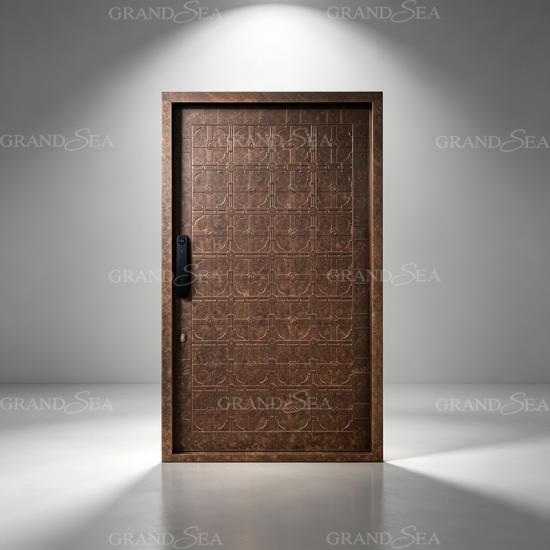 Porta pivotante esculpida em 3D