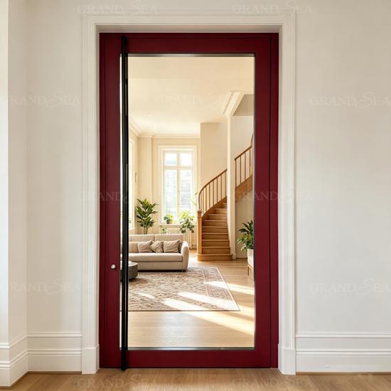 glass aluminum pivot door