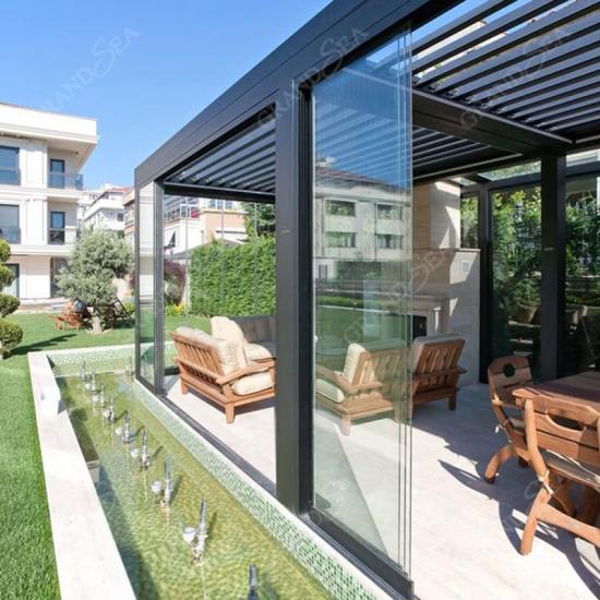 motorized aluminum waterproof pergola