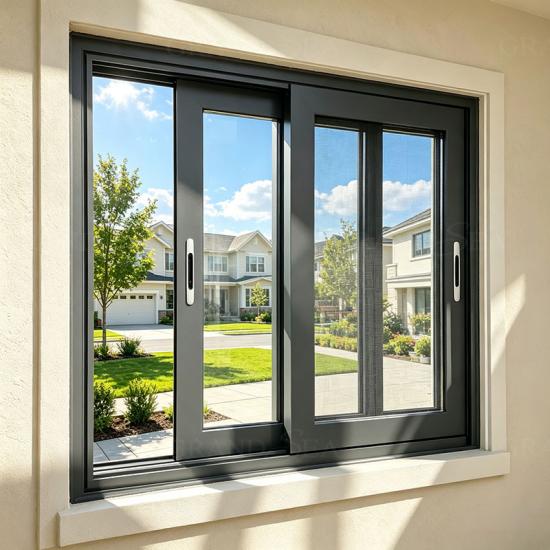 triple track aluminum sliding window